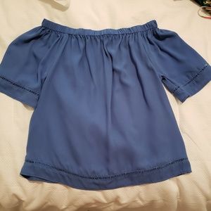 Flowy bare shoulder blouse